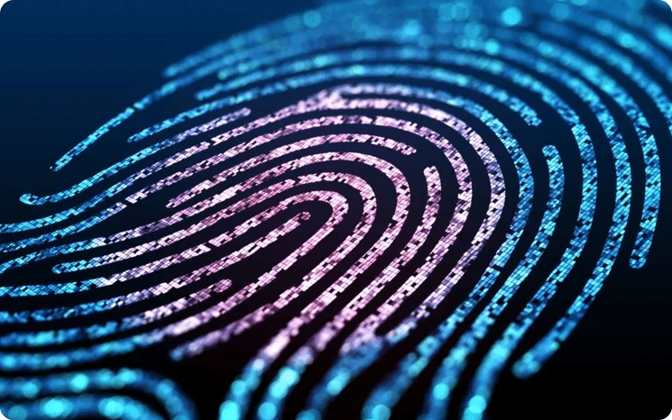 A close up of the fingerprint on a finger print.